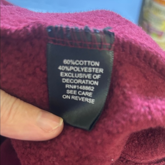 Torrid Cold Shoulder Wine Red Cozy Fleece Sweatshirt Dress Size 1X - Picture 6 of 6